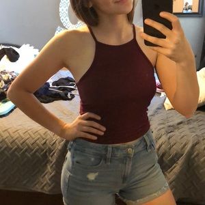 Maroon Halter top!